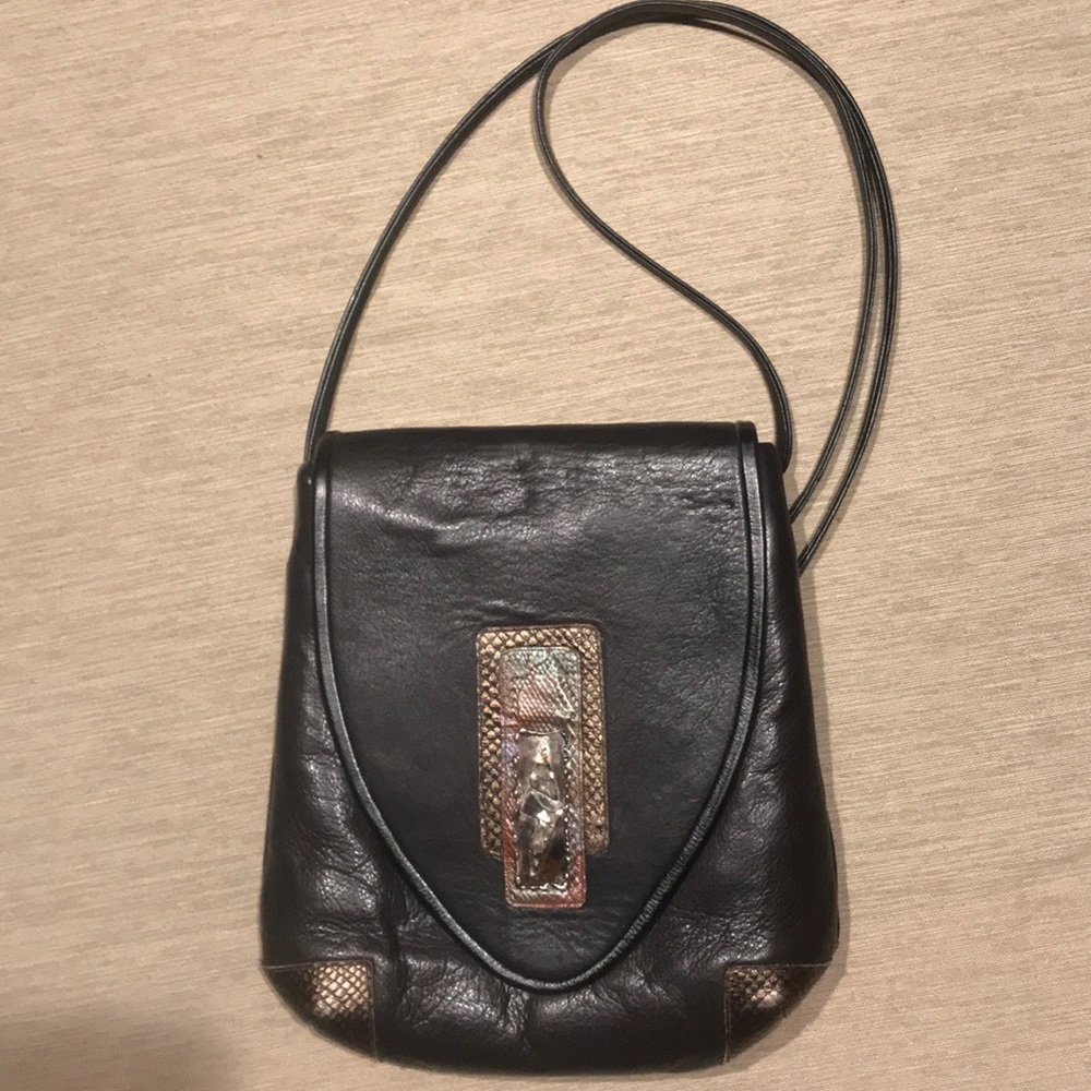 COPY - Brown Pat Smiley Shoulder or cross-body bag